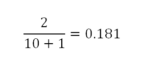 ตัวอย่างคำนวณ DEMA 1