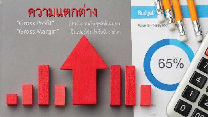 ความแตกต่าง gross profit กับ gross margin