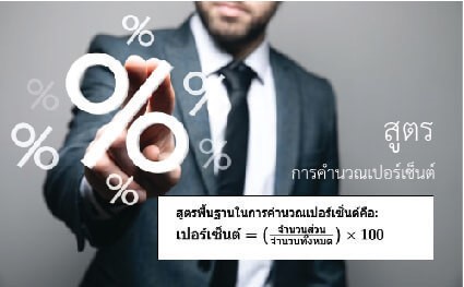 สูตรและการคำนวณเปอร์เซ็นต์